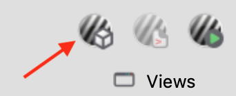 Show builder in the toolbar Views section.